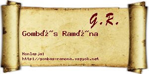 Gombás Ramóna névjegykártya